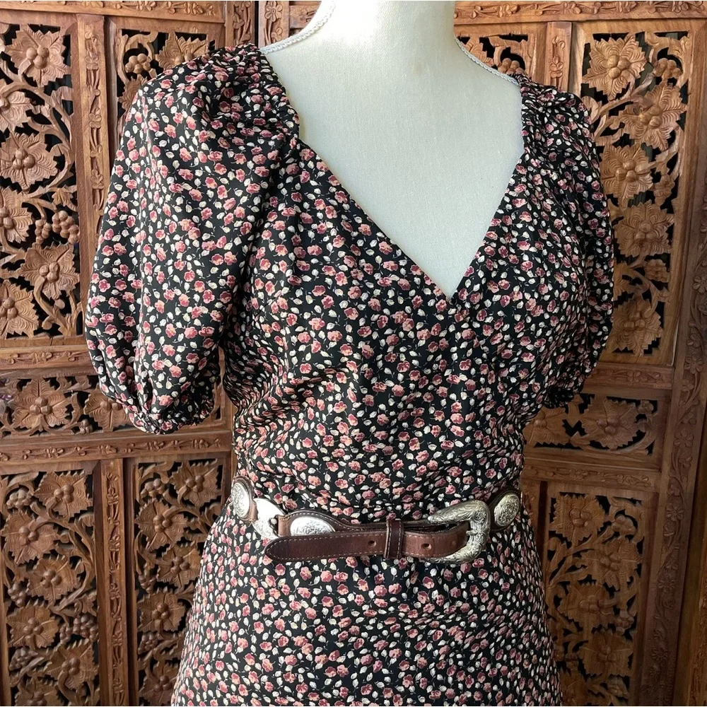 RESET Floral Ditsy Puff-Sleeve Mini Dress - Picture 4 of 10